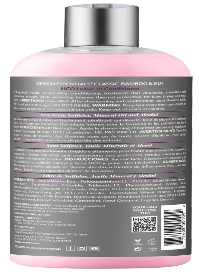 Design Essentials Bamboo & Silk HCO Leave-In Conditioner, Thermal Protection for Natural and Relaxed Hair, Softens & Detangles, 32 Oz, Pack of 1 - Image 2